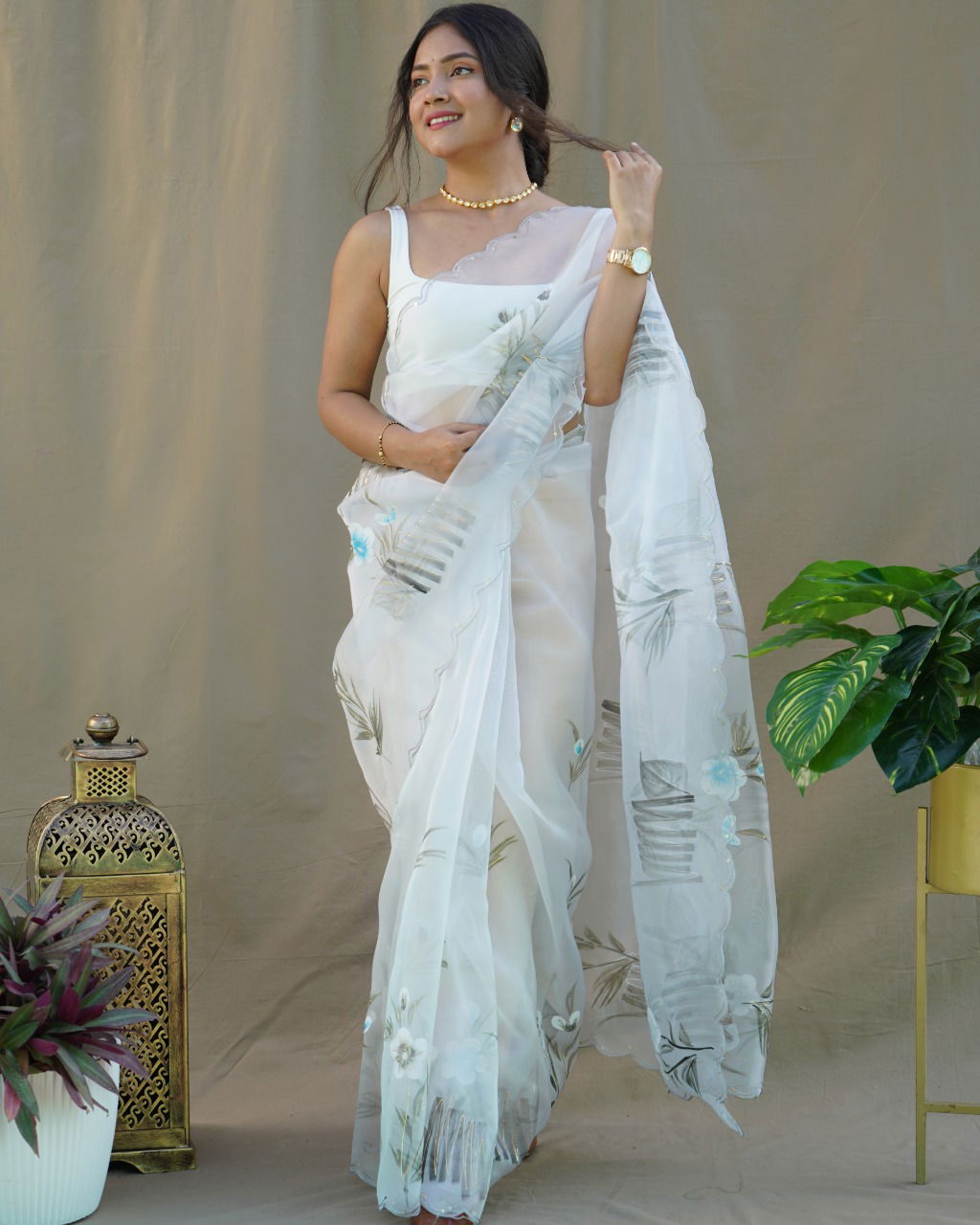 Menka Printed Designer Wholesale Party Wear Sarees
